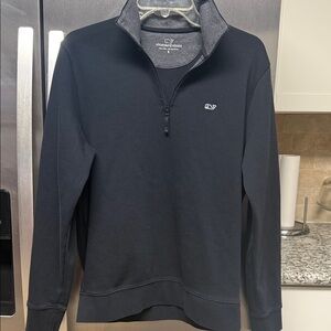 Vineyard Vines Men's Charcoal Zip-Up Sweater